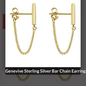 Genevive Bar Chain Earrings